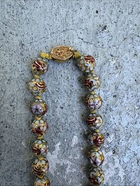 Vintage  Chinese Cloisonné  enamel necklace